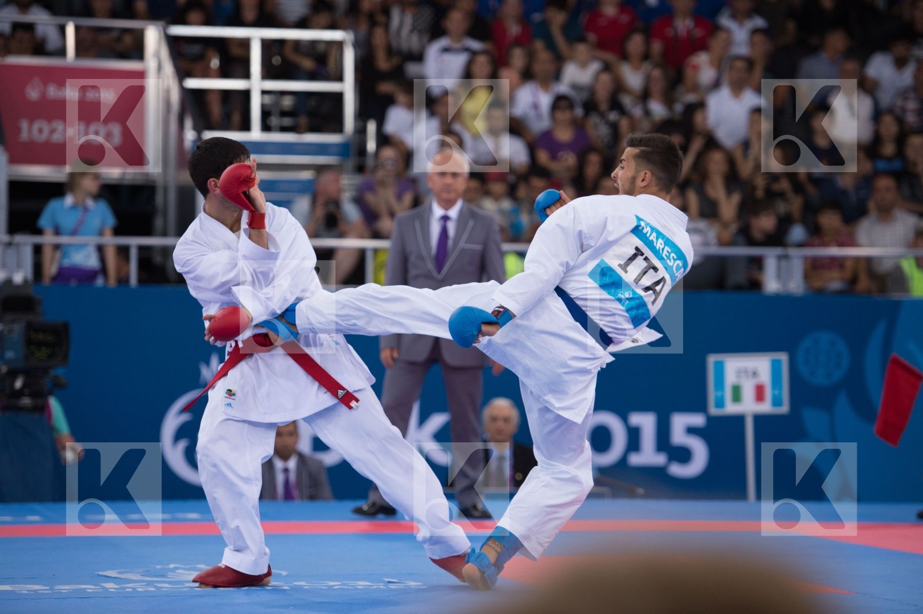 -60 kg Azerbaijan Farzaliyev Firdovsi finals Italy kumite Maresc