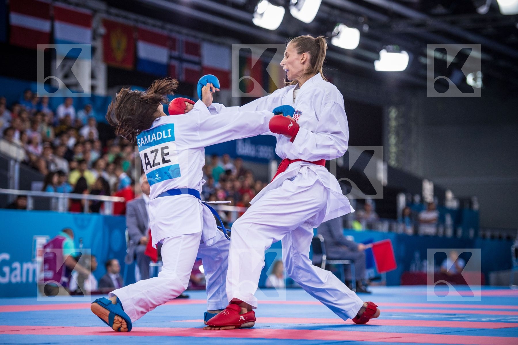 +68 kg Azerbaijan Croatia day2 kumite Martinovic Masa qualificat