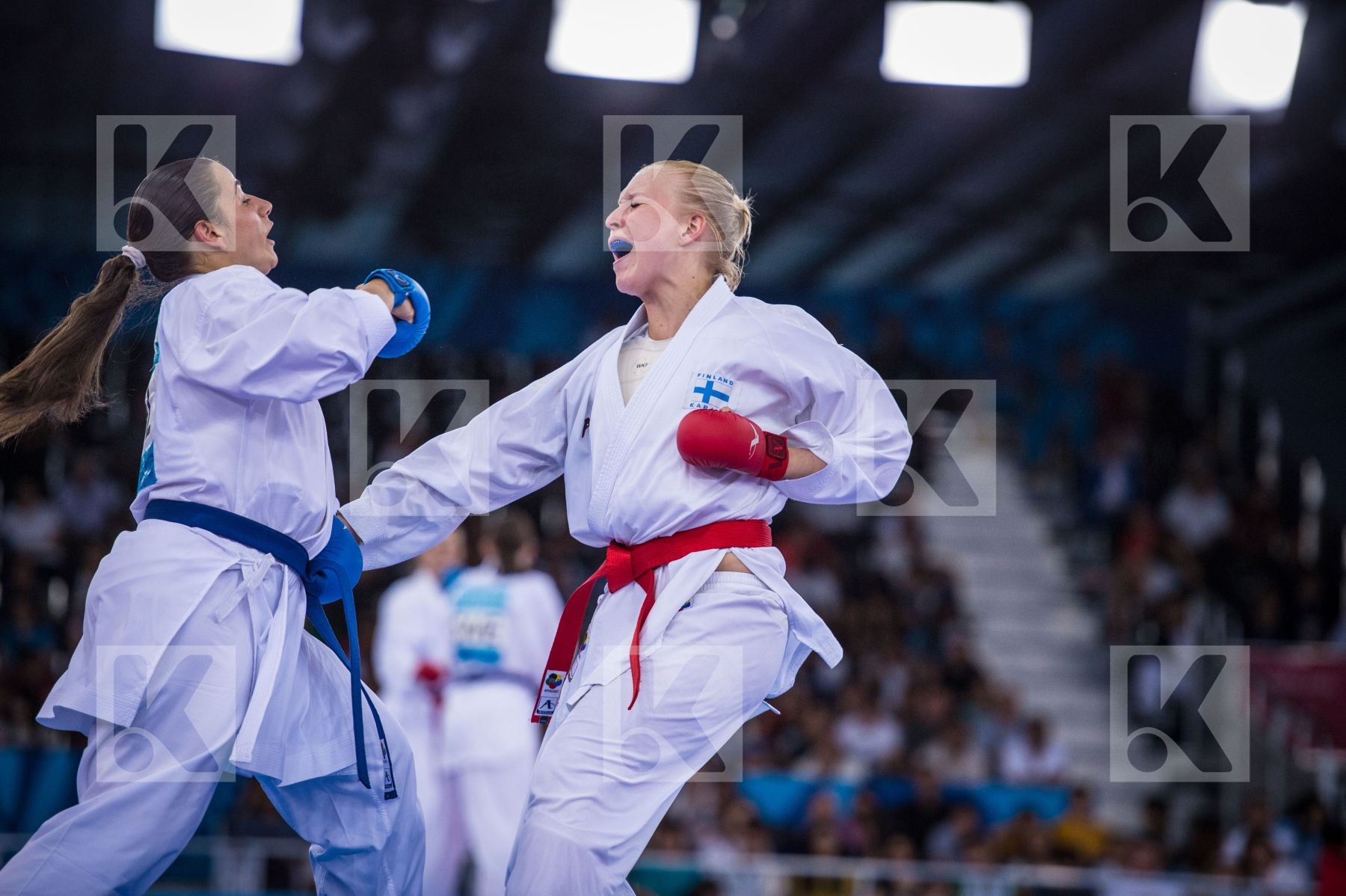 +68 kg Bulgaria day2 Finland Ganeva Borislava kumite Kuusisto He