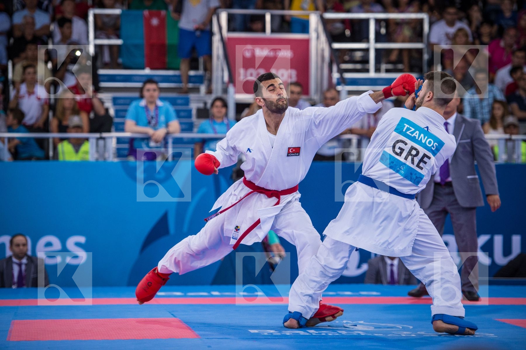 -84 kg Aktas Ugur day2 Greece kumite qualification Turkey Tzanos