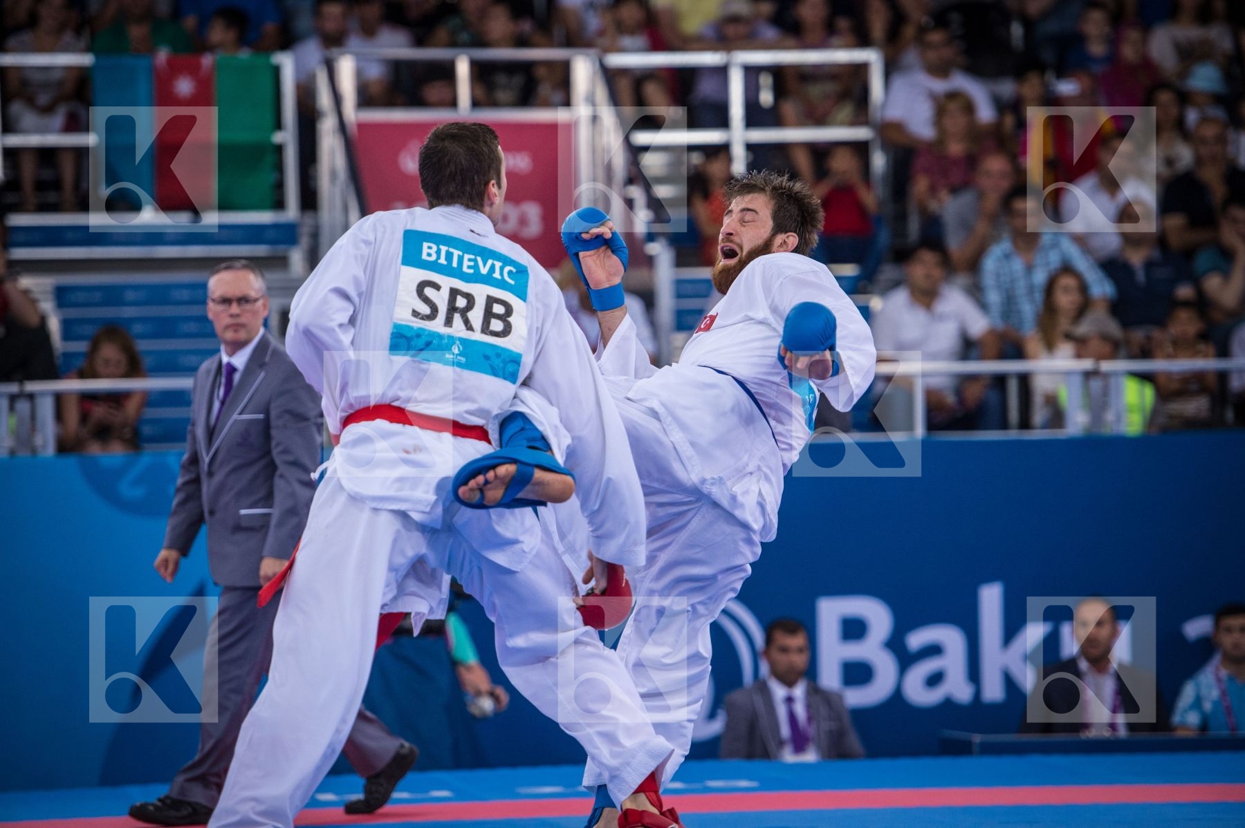 +84 kg Bitevic Slobodan day2 Erkan Enes kumite qualification Ser
