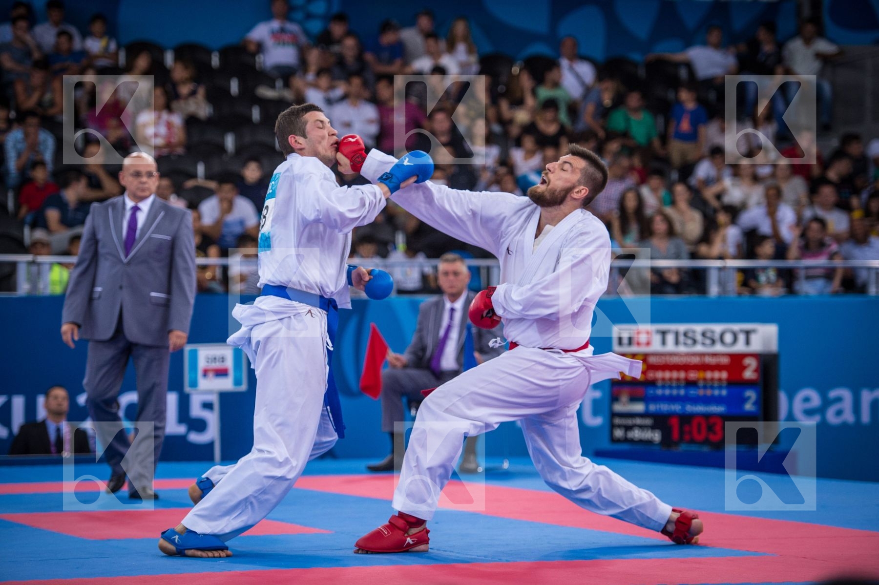 +84 kg Bitevic Slobodan bronze Fyr Of Macedonia kumite Nestorovs