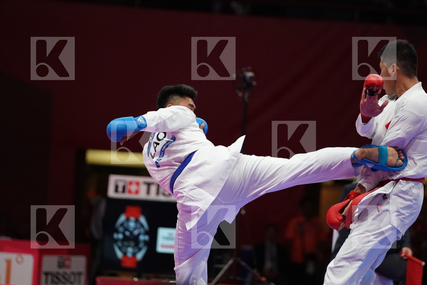 DANIYAR YULDASHEV (KAZAKHSTAN) vs TEERAWAT KANGTONG (THAILAND) in Senior Kumite 84+ Kg - Qualification