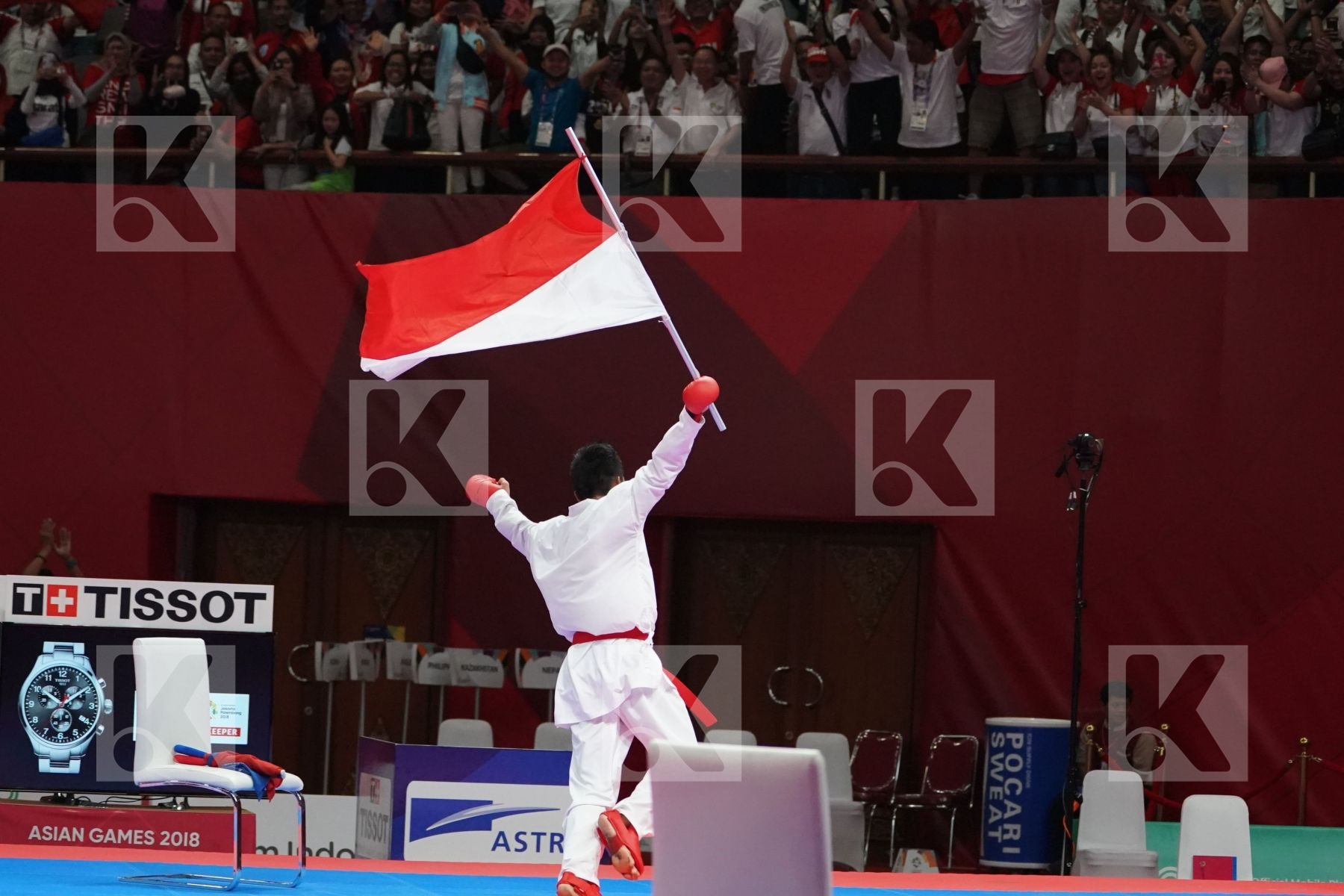 RIFKI ARDIANSYAH ARROSYIID (INDONESIA) vs AMIR MAHDI ZADEH (ISLAMIC REPUBLIC OF IRAN) in Senior Kumite -60 Kg - Final