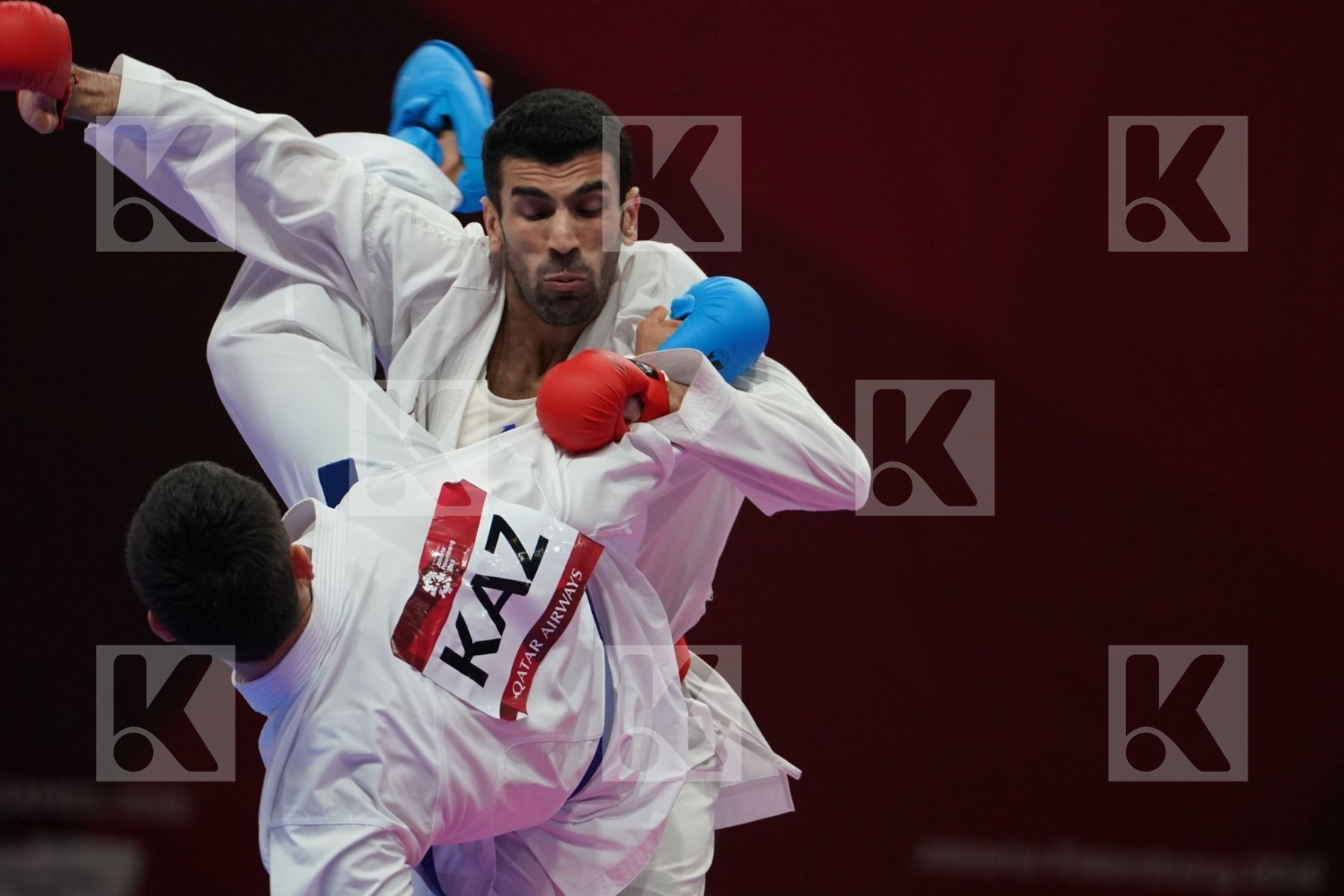 ALI ABDULAZIZ (KUWAIT) vs DIDAR AMIRALI (KAZAKHSTAN) in Senior Kumite -67 Kg - Final