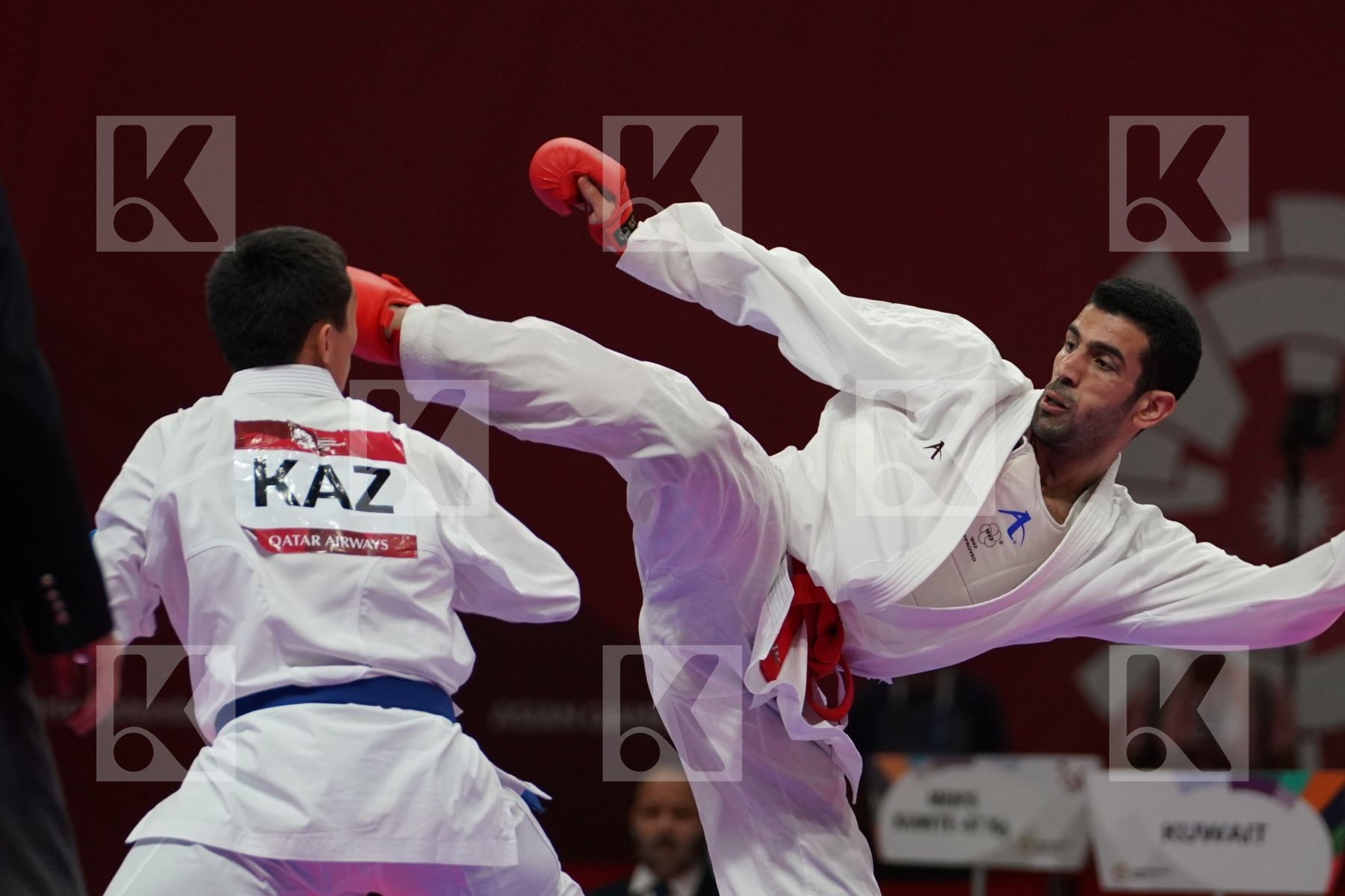 ALI ABDULAZIZ (KUWAIT) vs DIDAR AMIRALI (KAZAKHSTAN) in Senior Kumite -67 Kg - Final