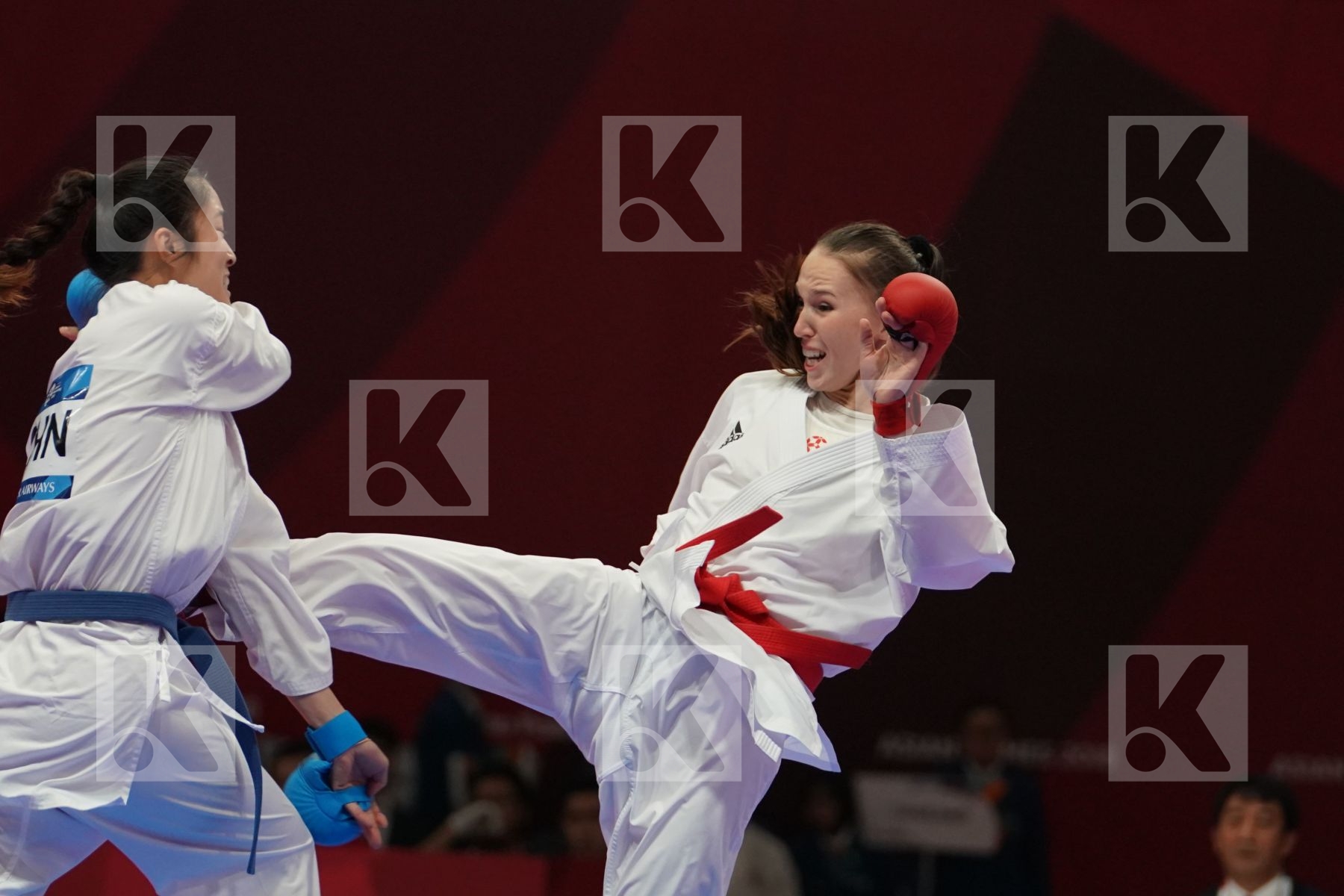 GUZALIYA GAFUROVA (KAZAKHSTAN) vs LINGLING TANG (CHINA) in Senior Kumite Ð 68 Kg - final