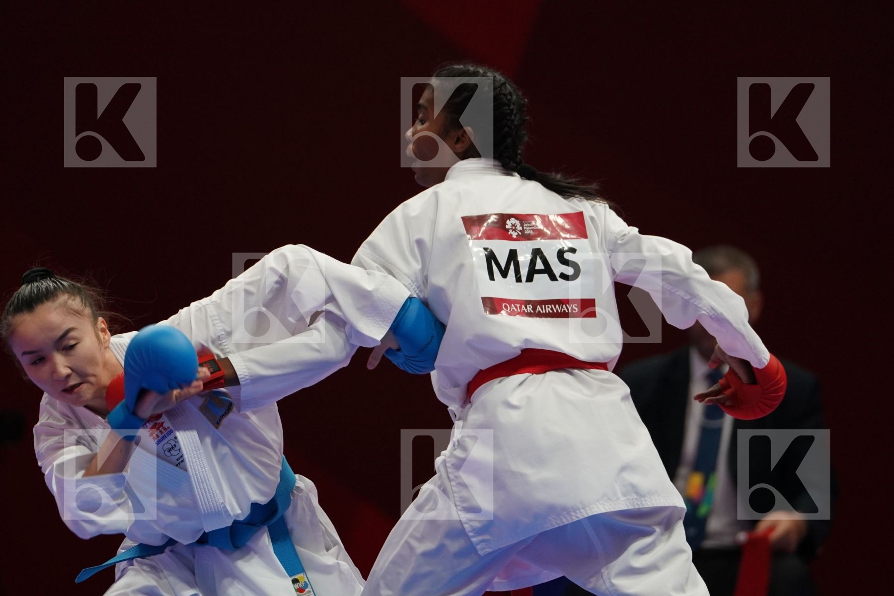 MADHURI POOVANESAN (MALAYSIA) vs MOLDIR ZHANGBYRBAY (KAZAKHSTAN) in Senior Kumite -50 Kg - Qualification