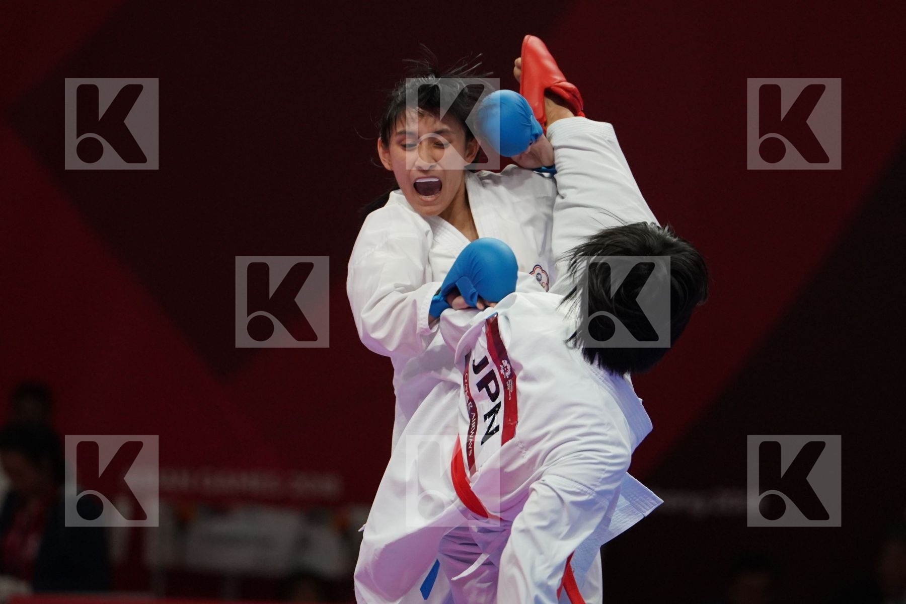MIHO MIYAHARA (JAPAN) vs SHIAUSHUANG GU (CHINESE TAIPEI) in Senior Kumite -50 Kg - Qualification