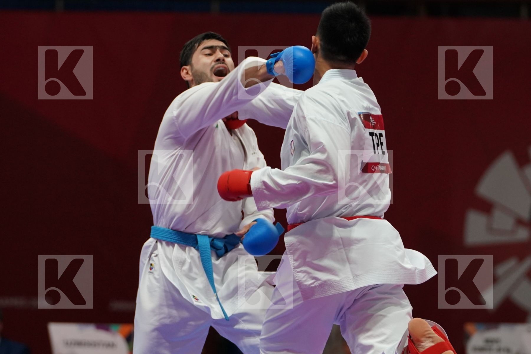 CHUNWEI WU (CHINESE TAIPEI) Vs SHAKHBOZ AKHATOV (UZBEKISTAN) in Senior Kumite Ð 84 Kg - Bronze
